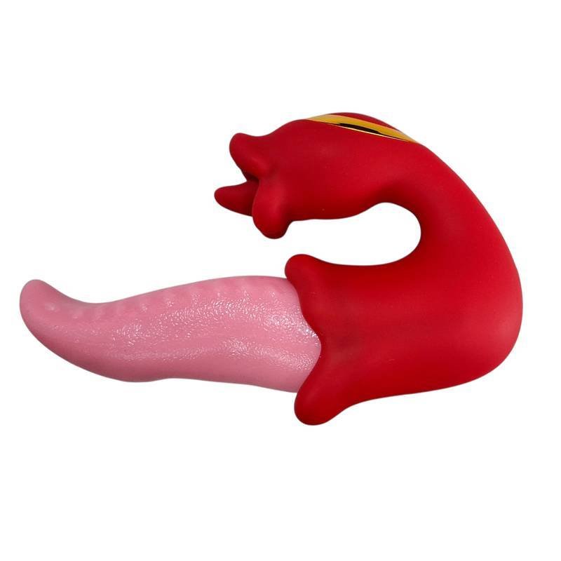 Vibrador Duplo Ponto G Língua e Boca Estimuladora Recarregável