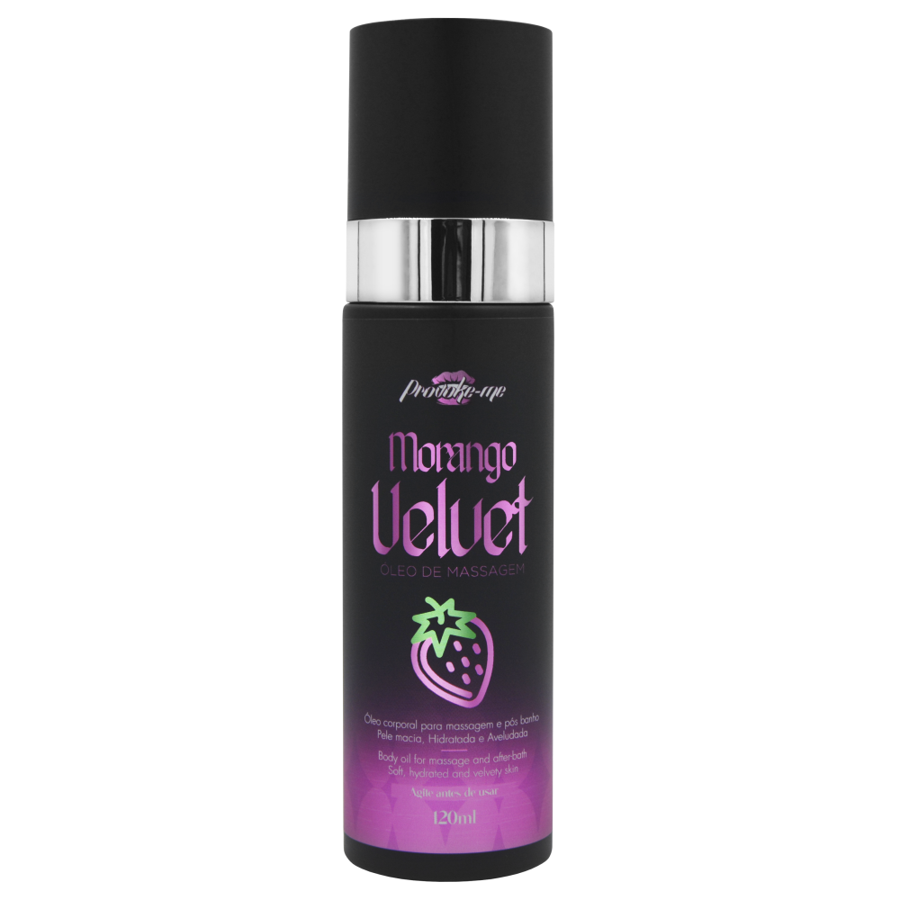 Óleo de Massagem Corporal Aroma Morango Vevelt 120 ml
