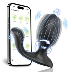 Plug Anal Rotativo Unissex Recarregável c/ Controle por Aplicativo