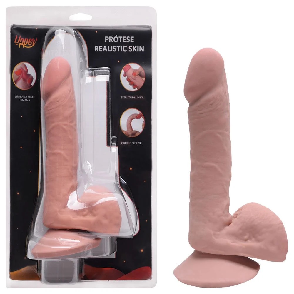 Pênis Realistic Skin c/ Ventosa 15 x 4 cm - Jhon