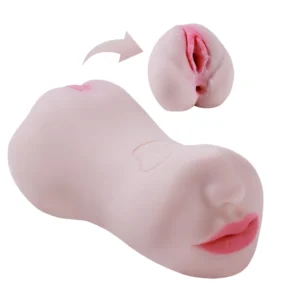 Masturbador Triplo Boca Vagina e Ânus em Cyberskin