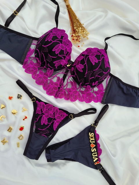 Conjunto para Personalizar Cropped Pétalas - Ultravioleta