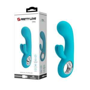 Vibrador Ponto G c/ Estimulador Duplo Recarregável 7 Funções - Chris