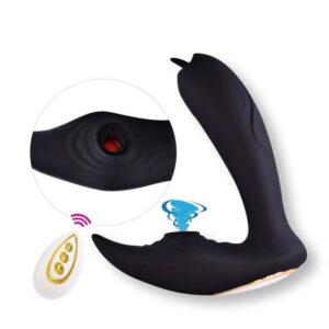 Vibrador Ponto G c/ Estimulador por Sucção e Controle Wireless Recarregável