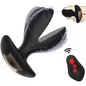 Plug Anal Alargador c/ Vibro e Choque Controle Wireless