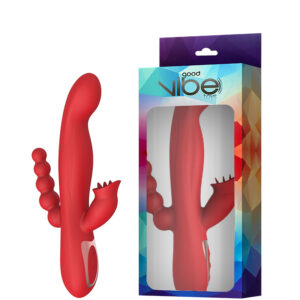 Vibrador Ponto G Vai e Vem c/ Estimulador e Plug Anal Recarregável