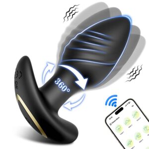 Plug Anal c/ Vibro Rotativo e Controle por Aplicativo