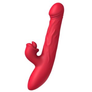 Vibrador c/ Movimento de Ondas e Estimulador Língua Recarregável