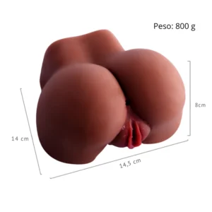 Masturbador Bunda c/ Vagina e Ânus em Cyberskin - MLAN3404