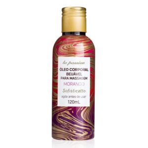 Óleo Corporal Beijável p/ Massagem 120 ml - Morango
