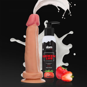 Kit Splash - Pênis Que Ejacula 16 x 4 cm + Semen Lub Morango Lubrificante
