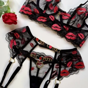Conjunto c/ Cinta Liga Me Beija Personalizável