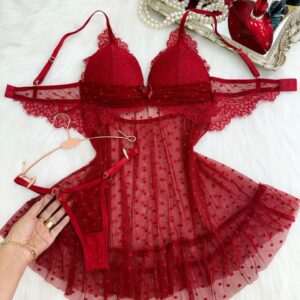 Camisola c/ Bojo Tule e Renda