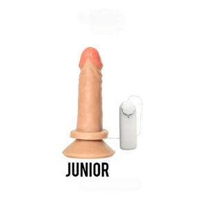 Pênis Classic c/ Vibrador e Ventosa Multivelocidade – JUNIOR